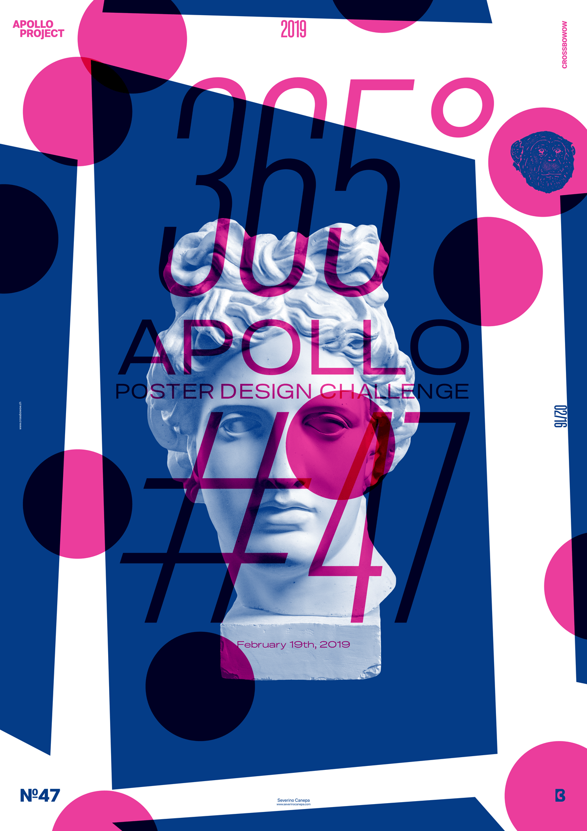 Blue and pink creative poster design #47