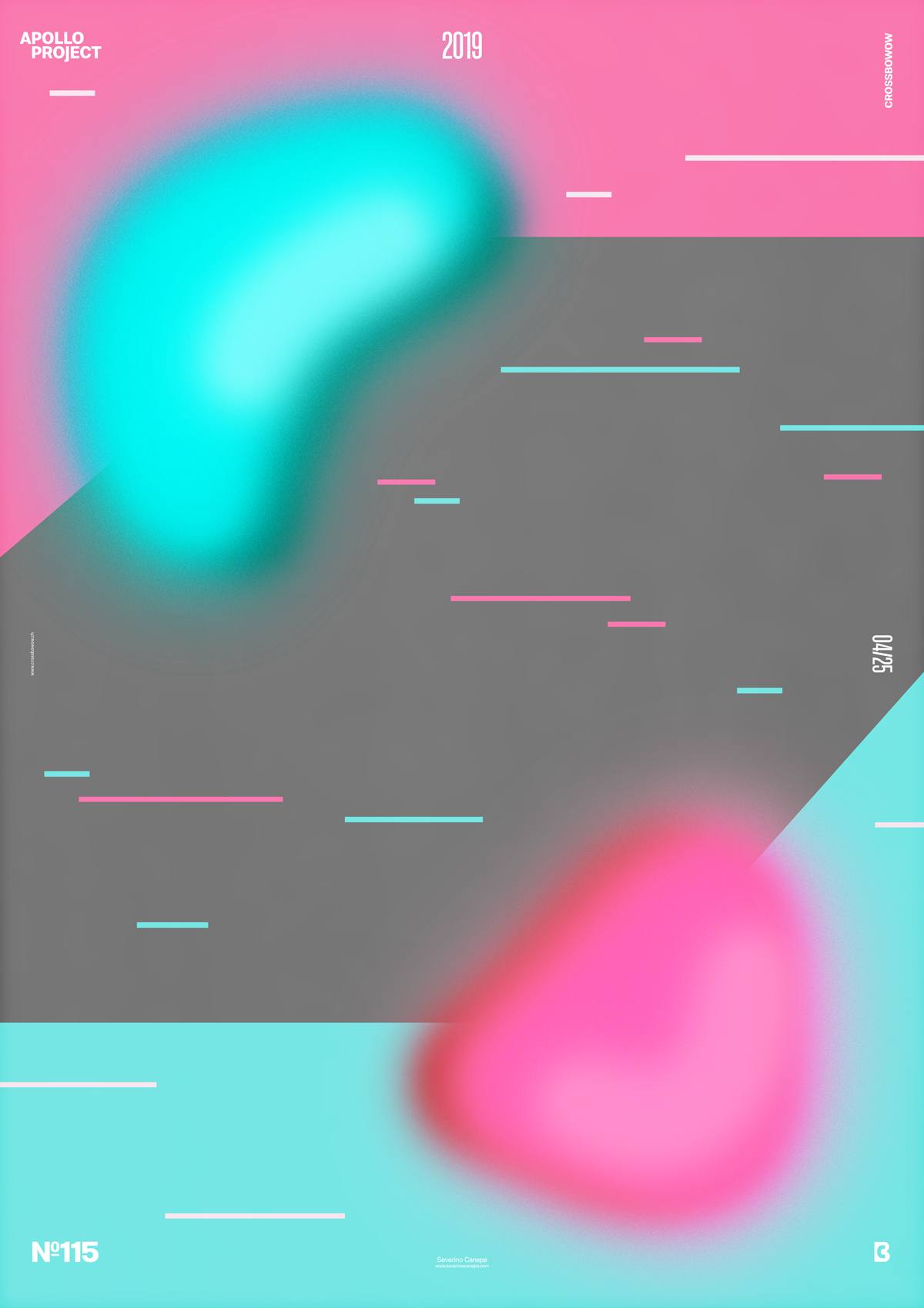 Visual of the poster #115 Attraction made of two blurry forms in pink and blue