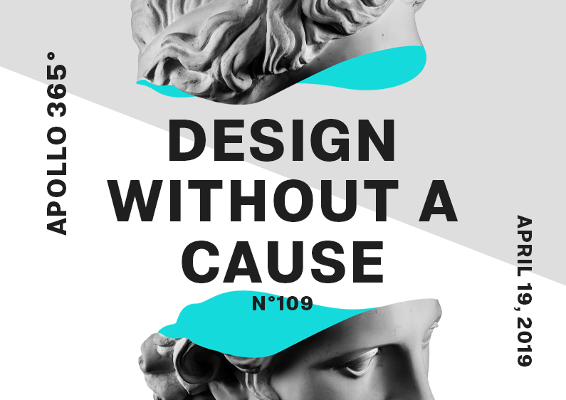 Design Without a Cause is a modern, minimalist and sober poster design