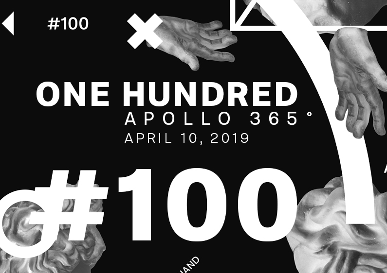 One Hundred poster design #100 presentation image