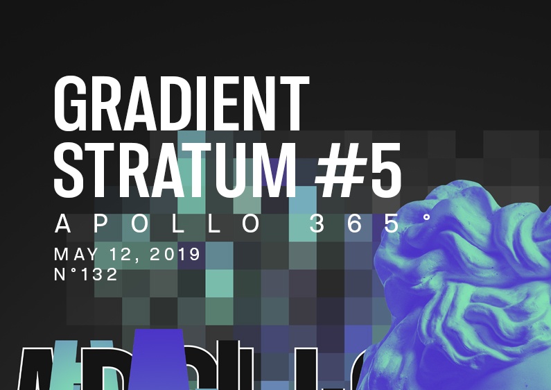 Typographic and original poster #132 named Gradient Stratum 5