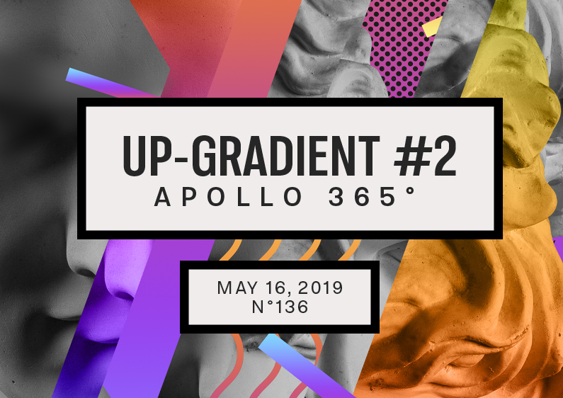 Digital poster creation #136 explore colorful gradient, patterns and Apollo Statue