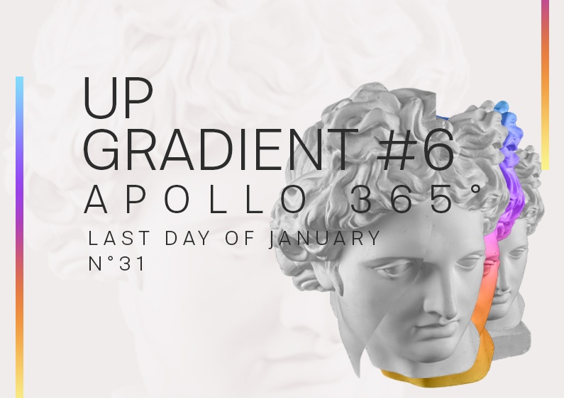 Minimalist and modern poster design number 140 made with Apollo's Statue