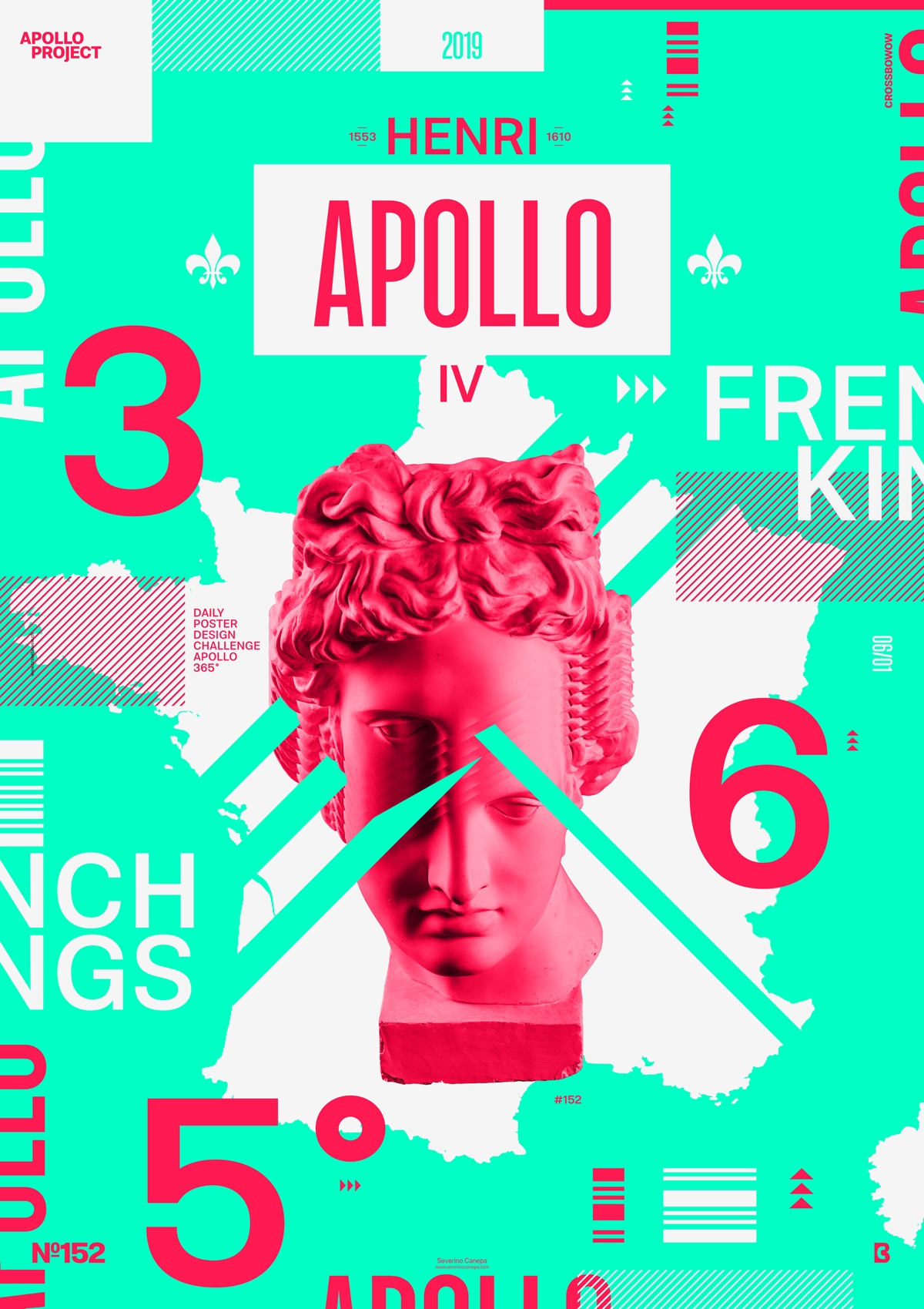 Digital poster art number 152 named French Kings Henry 4