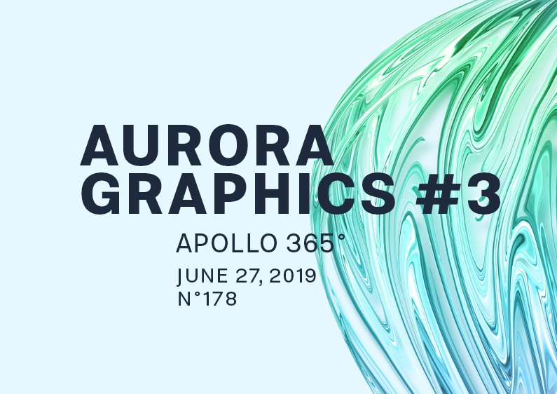 Abstract, typographic and creative poster design Aurora Graphics 3