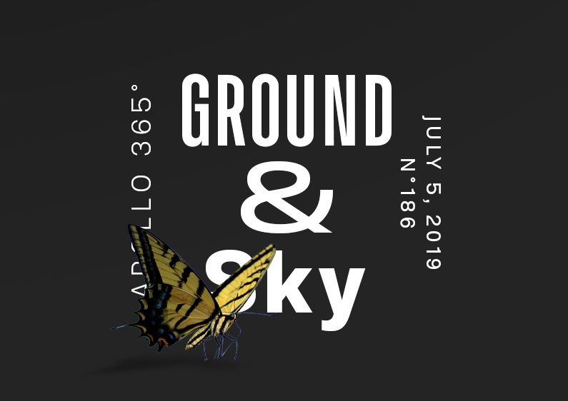 Minimalist graphic design creation number 186 titled Ground and Sky