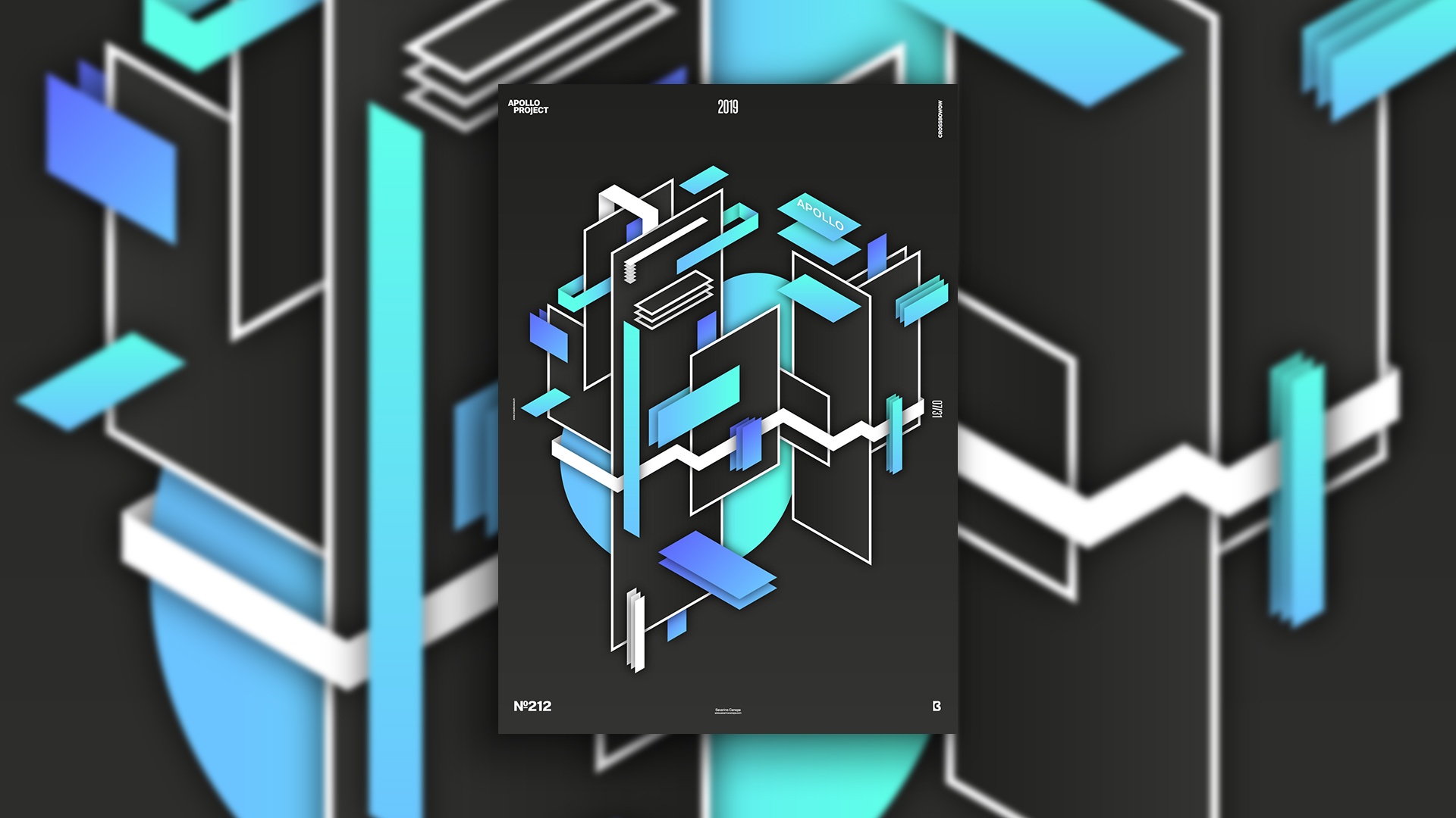 Isometric and vector based poster creation number 212