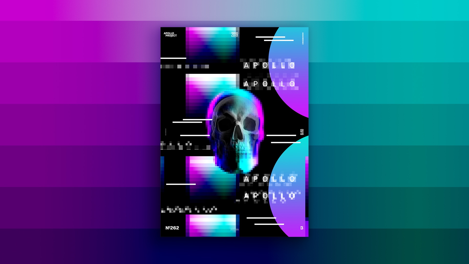 Presentation of the poster design 262 titled Neon Death