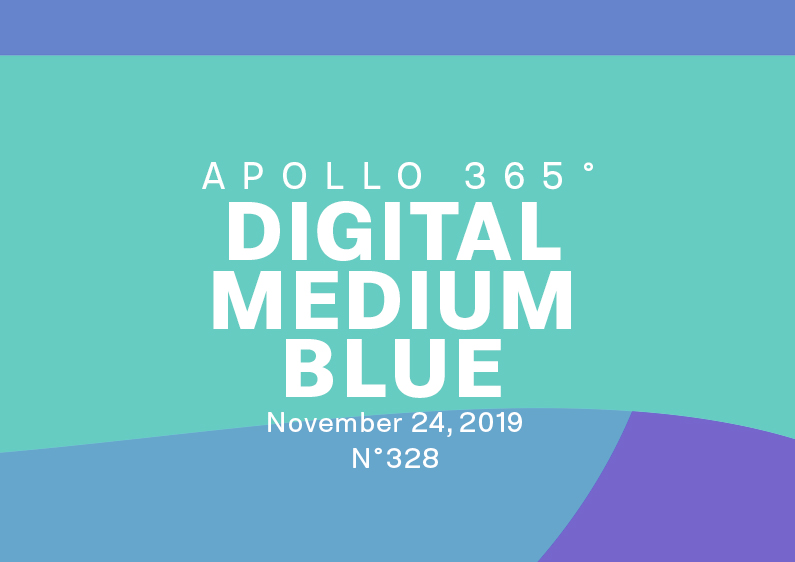 Presentation image of the poster design Digital Medium Blue