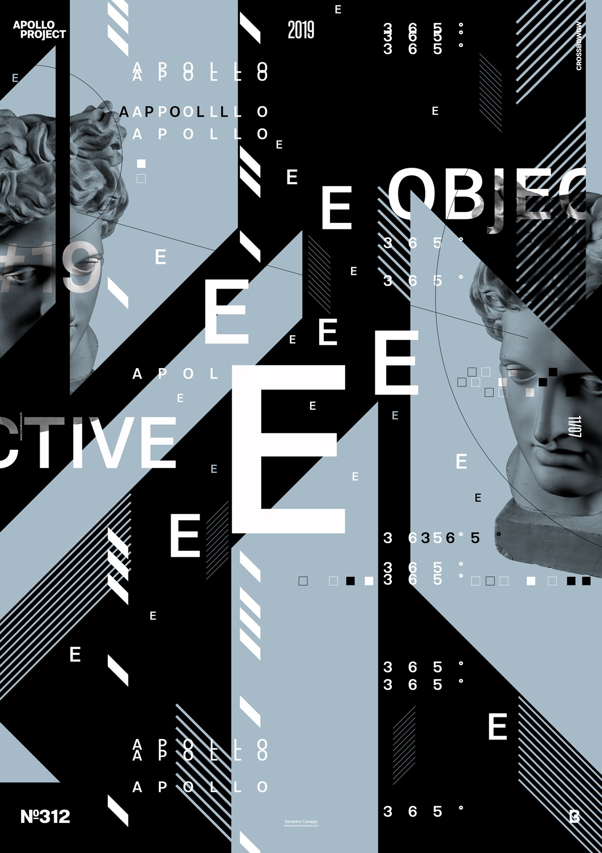 Visual of the futuristic styled poster Objective 19