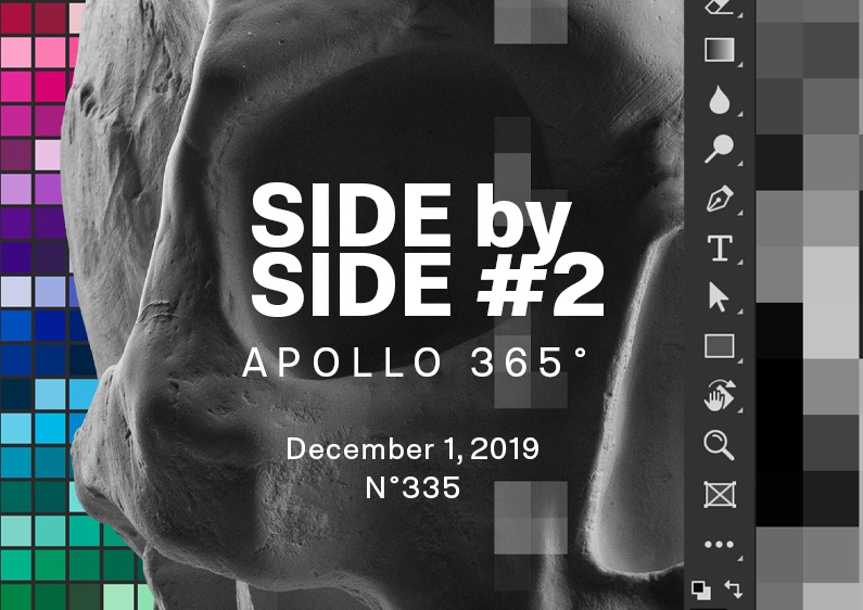 Side by Side 2 is a digital art made with typography and apollo's skull