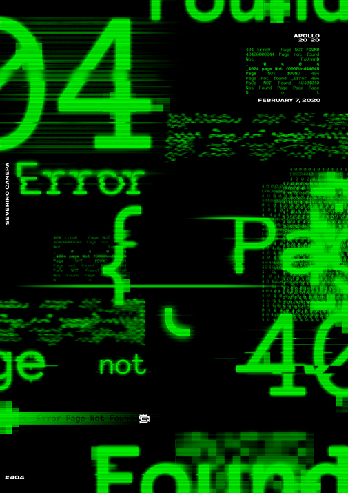 Visual of the poster design named Error 404