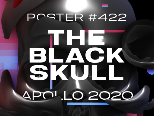 Another 3D poster design realized with a Skull and geometric shapes