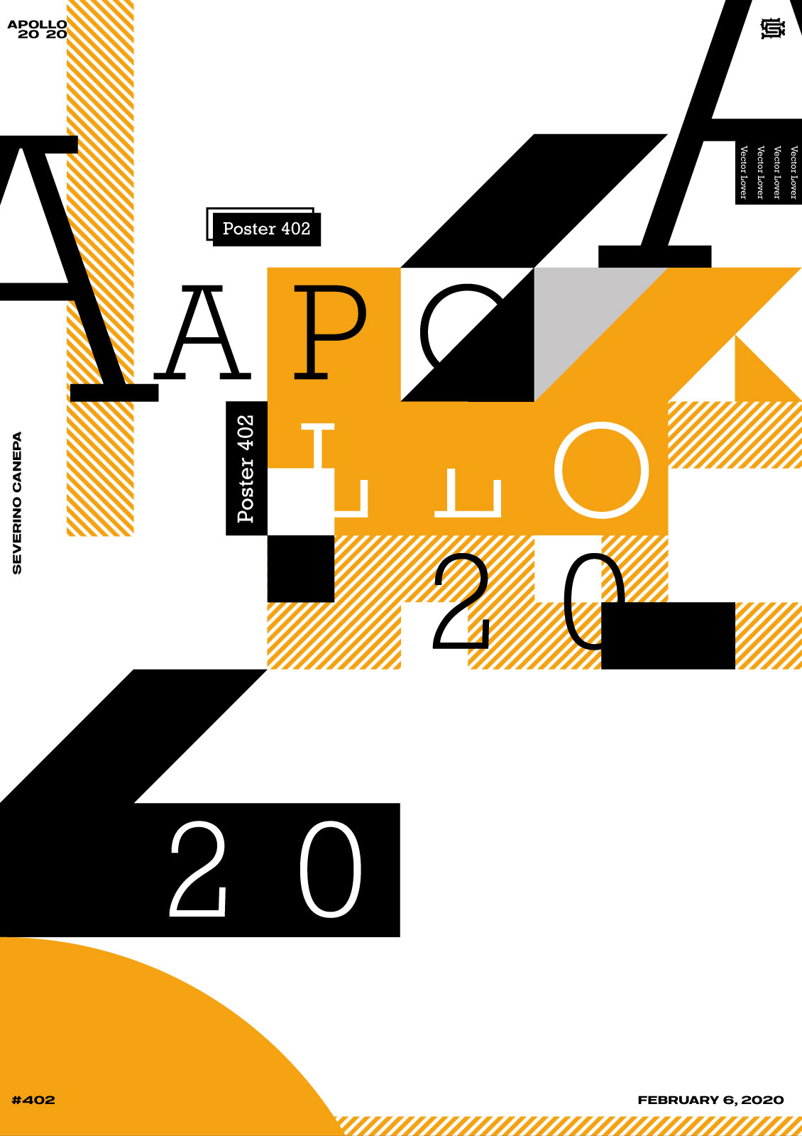 Visual of the poster design 402 based on vectors