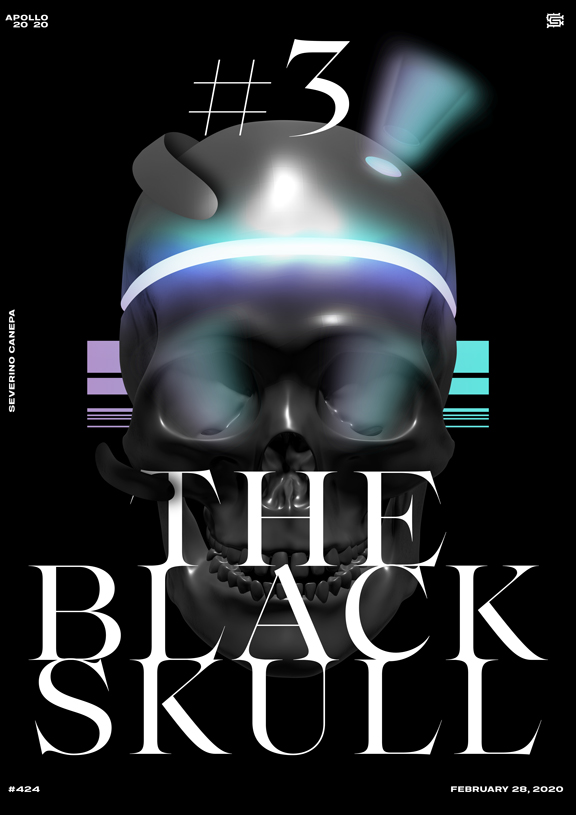 Visual poster design number 424 named The Black Skull 3