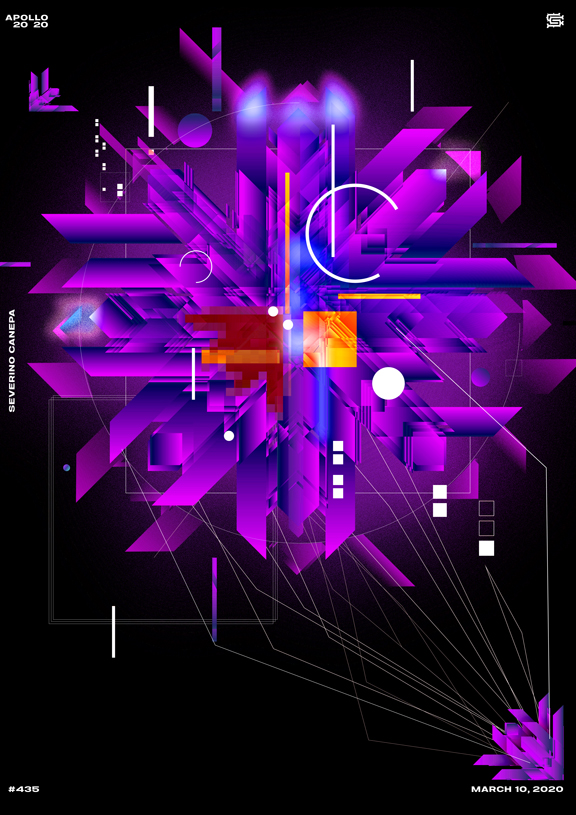 Visual of the creative geometric poster creation Atomic Geometry
