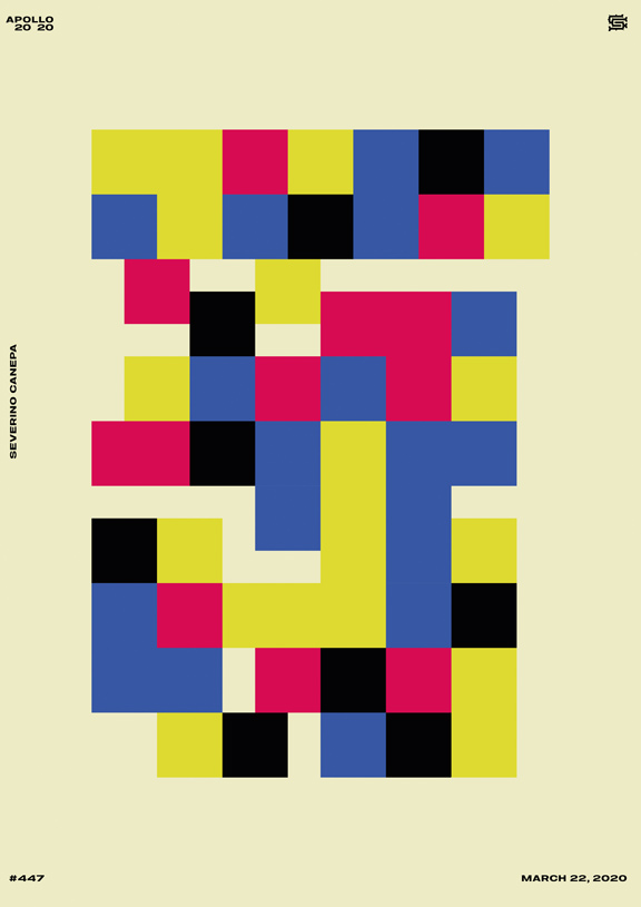 Cubist and abstract poster inspired by the Bauhaus