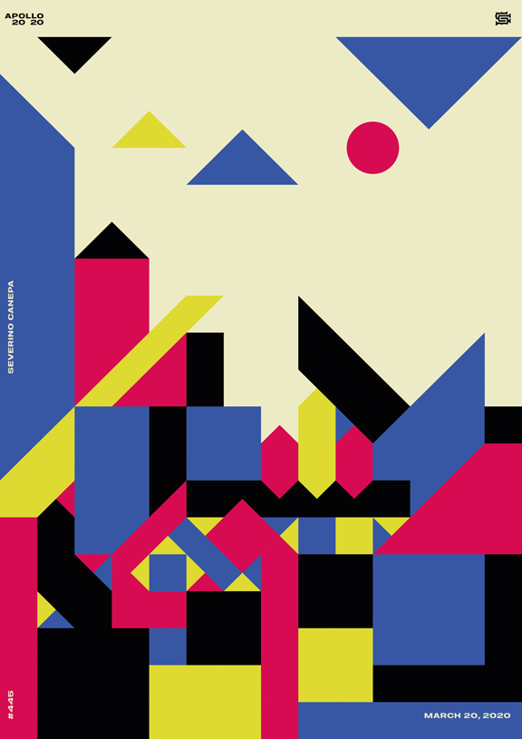Visual of the geometric poster design named Beau Haus