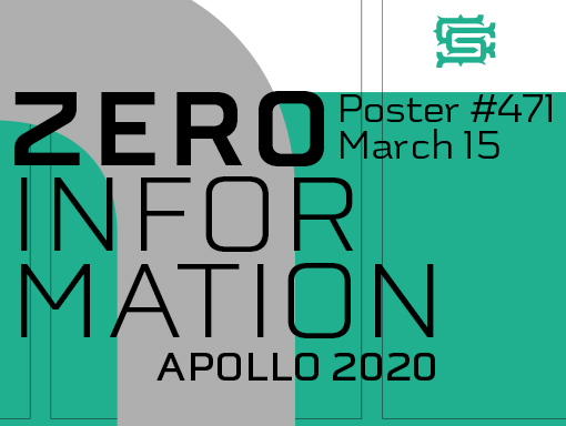 Presentation of the poster number 471 named Zero Information 6