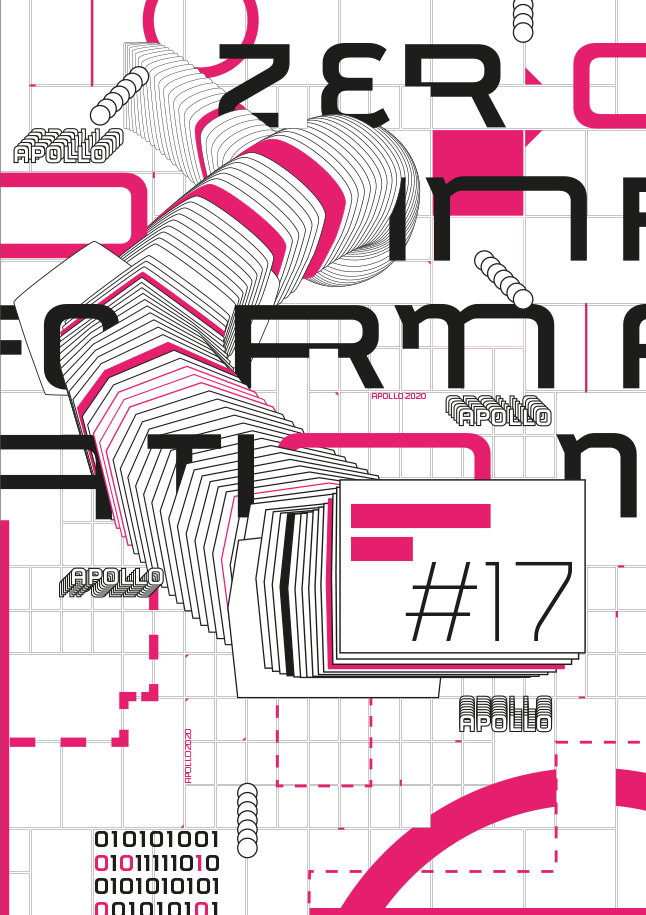 Visual of Zero Information 17, geometric and typographic creation