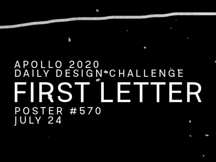 Presentation image of the distressed and grunge letter A of Apollo