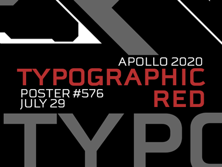 Overview of the poster art number 576 named Typographic Red