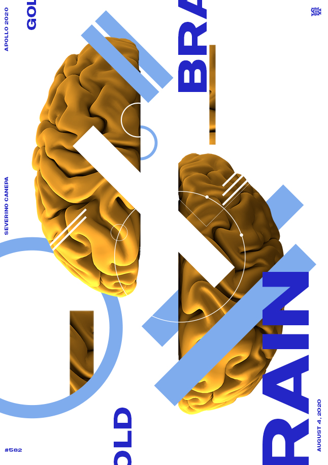 Digital art creation number 3 of the mini-series Gold Brain number 3