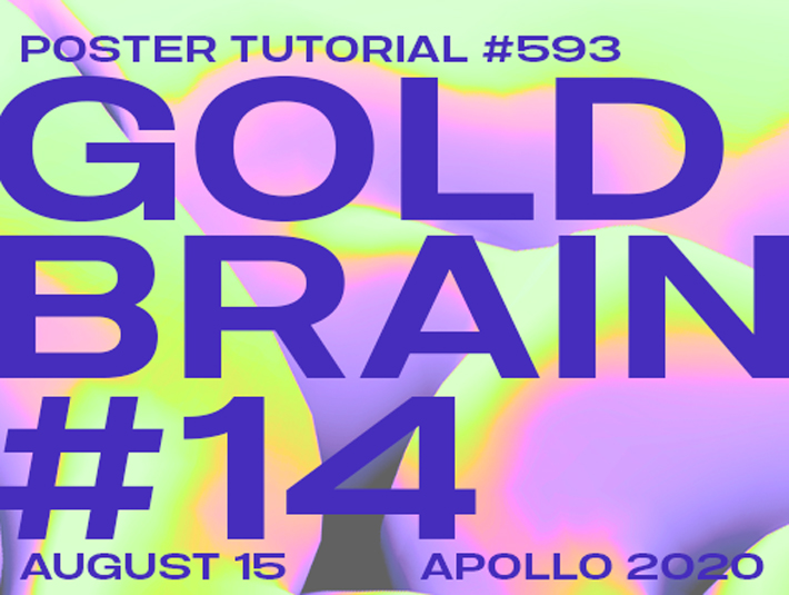 Visual art presentation of the poster number 593 Gold Brain #14