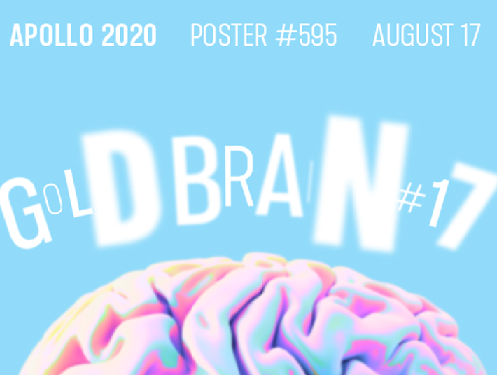 Presentation image of the poster design number 595 titled Gold Brain 16