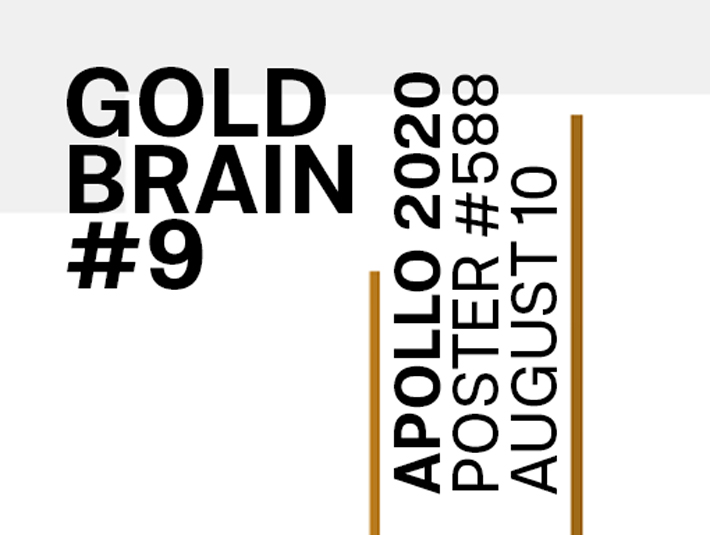 Presentation of the poster number 588 named Gold Brain 9