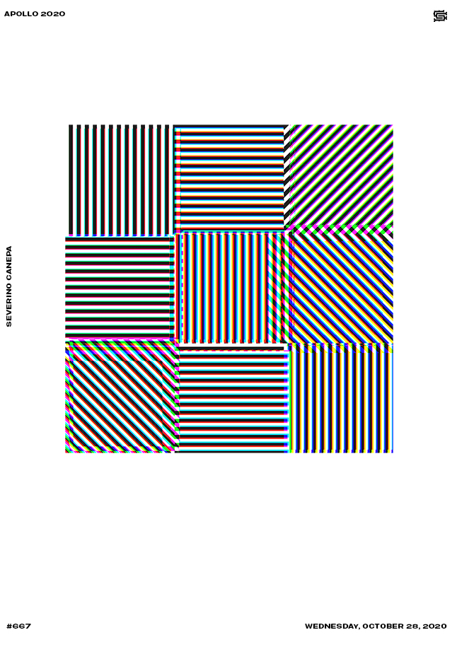 Poster design based on a geometric patterns and the displacement of Channels