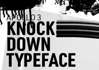 Knock Down Typography Poster #809