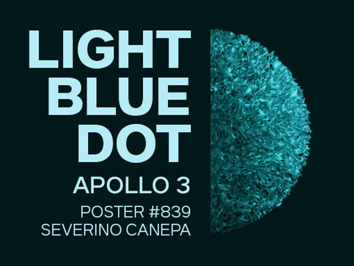 Digital presentation of a creative and personal graphic creation named Light Blue Dot