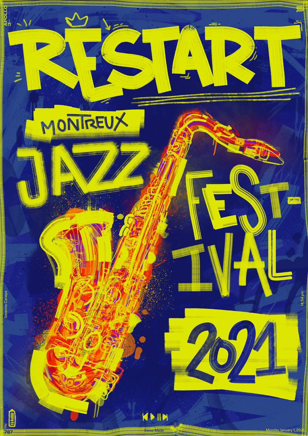 Montreux Jazz Poster 848 Severino Canepa