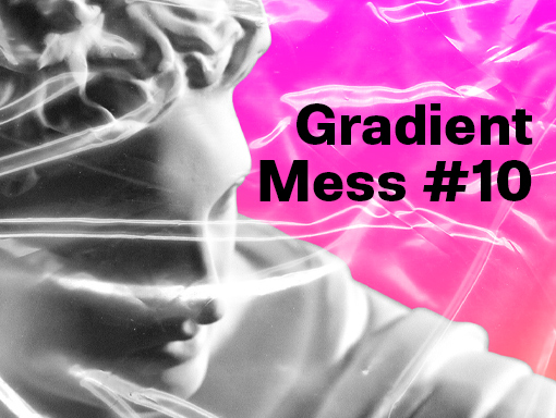 Presentation of the poster design number 878 named Gradient Mess 10