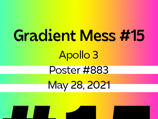 Digital overview of the creation number 883 titled Gradient Mess 15