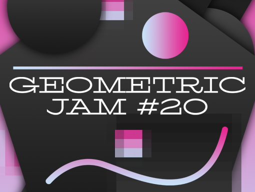 Presentation image of the graphic quality of the last poster mini-series Geometric Jam