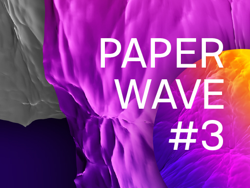 Overview of the creation titled Paper Wave I created with 3D mesh from Blender