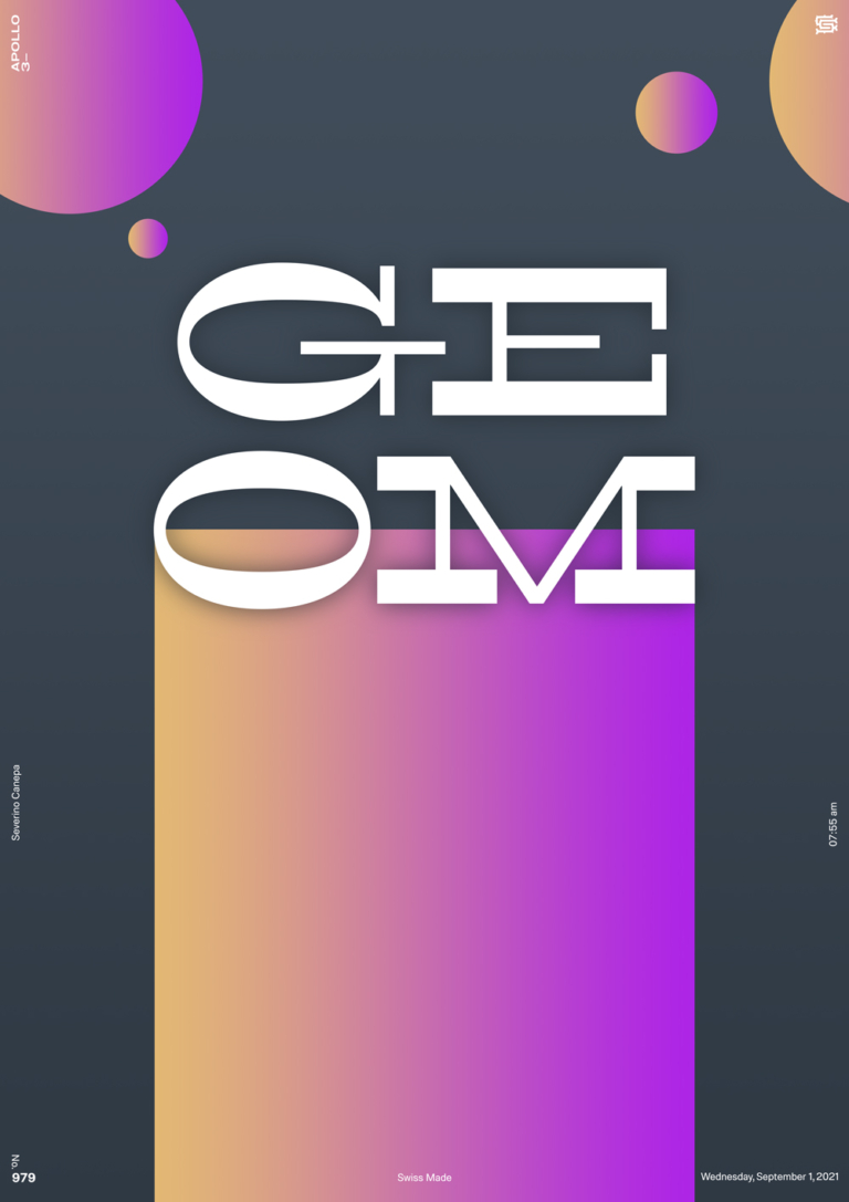 Minimalist, geometric, and typographic artowrk