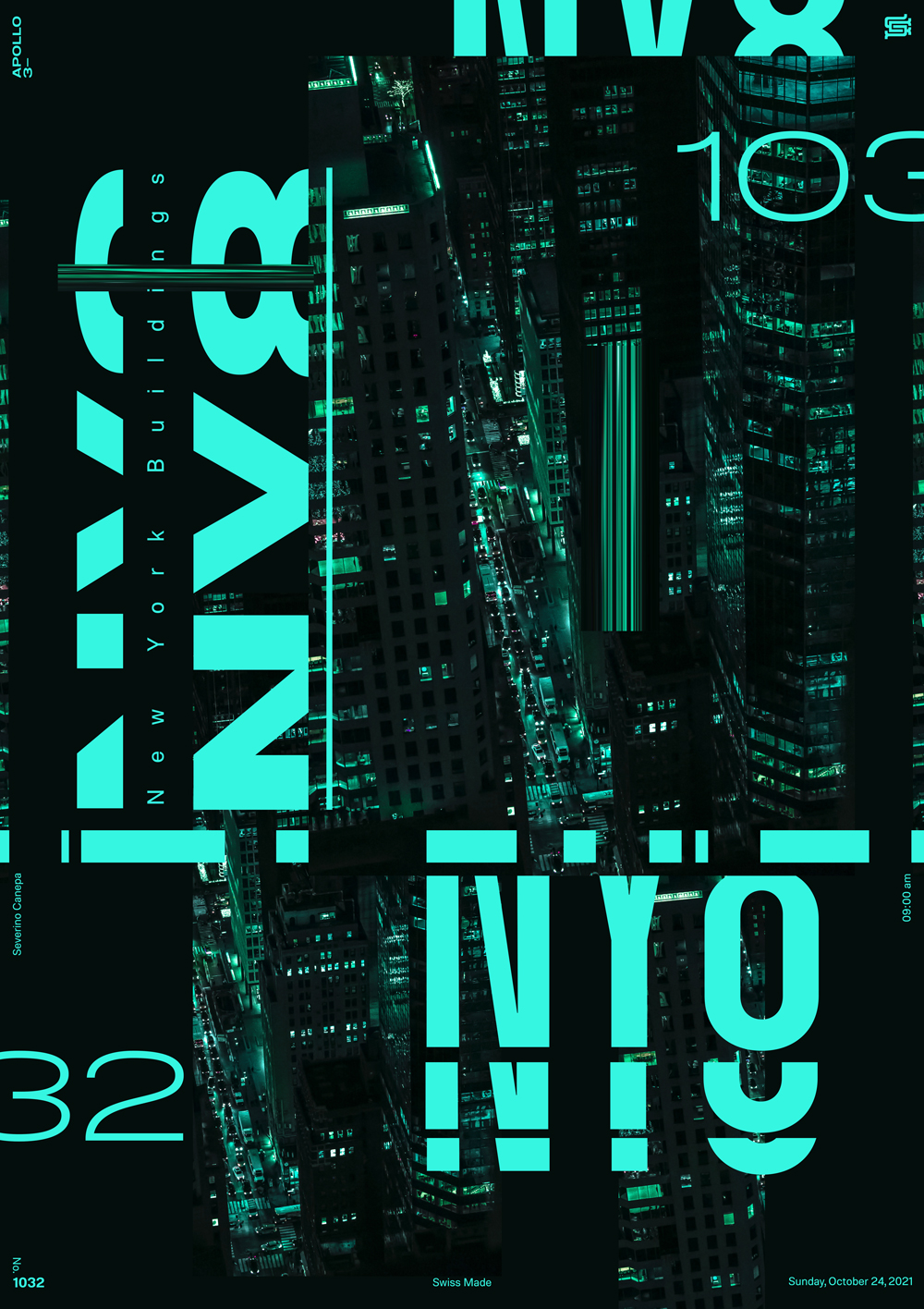 Digital creation I realized with the picture of New York's Building and typography