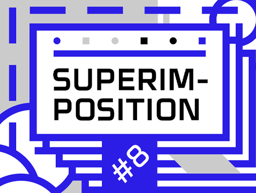 Visual overview of the vector and typographic poster titled Superimposition 8