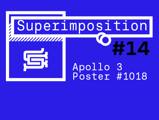 Presentation image of the poster design named Superimposition 14