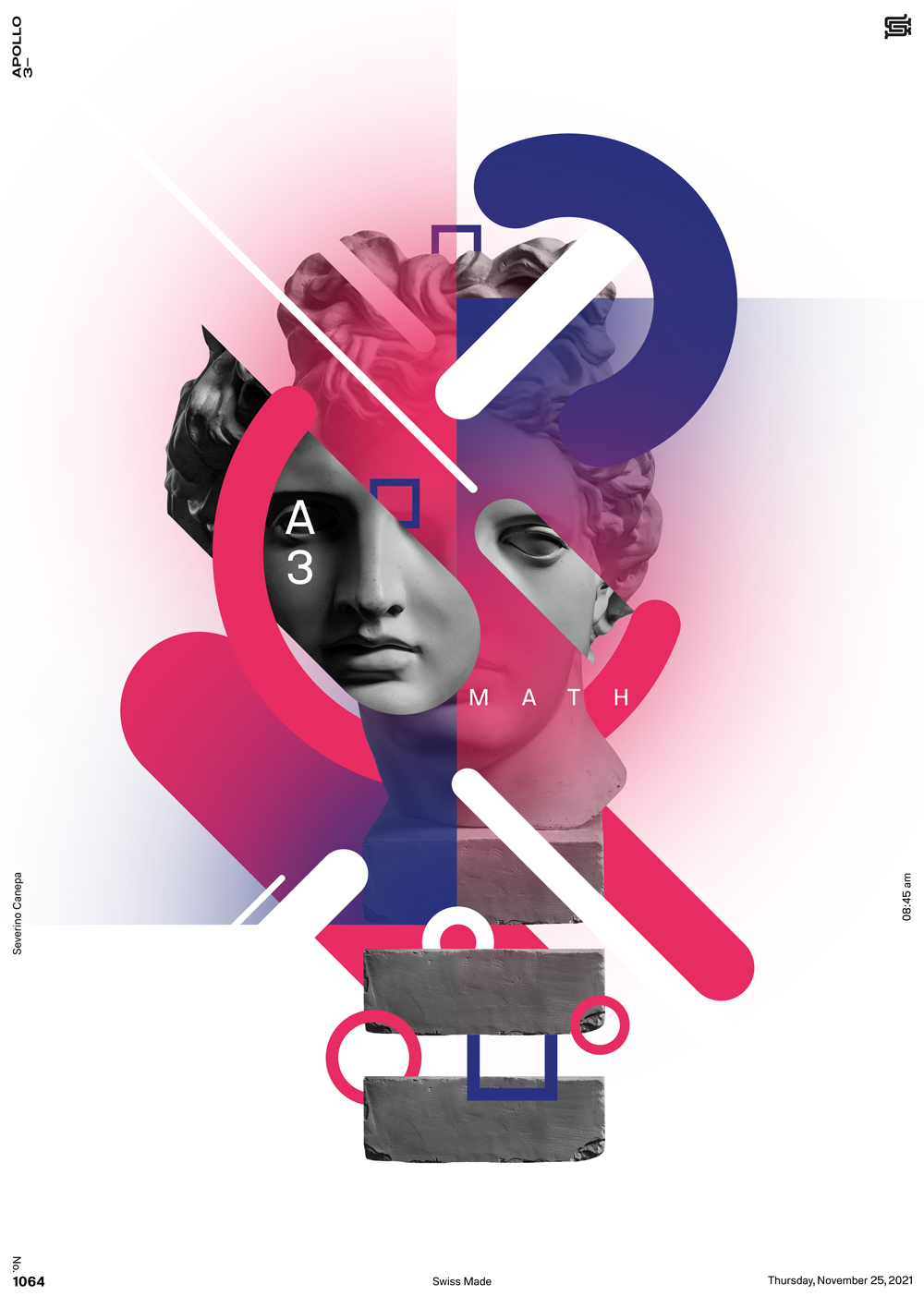 Playful and creative design made with rounded lines and Apollo's picture