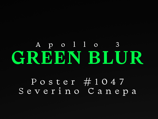 Presentation of the poster design number 1047 named Green Blur