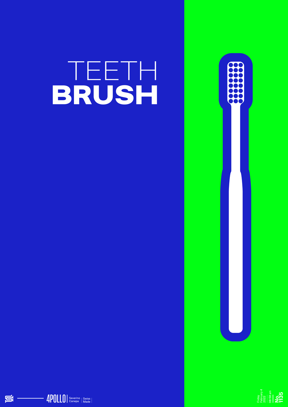 Minimalist creation where I showcase a vector teeth brush