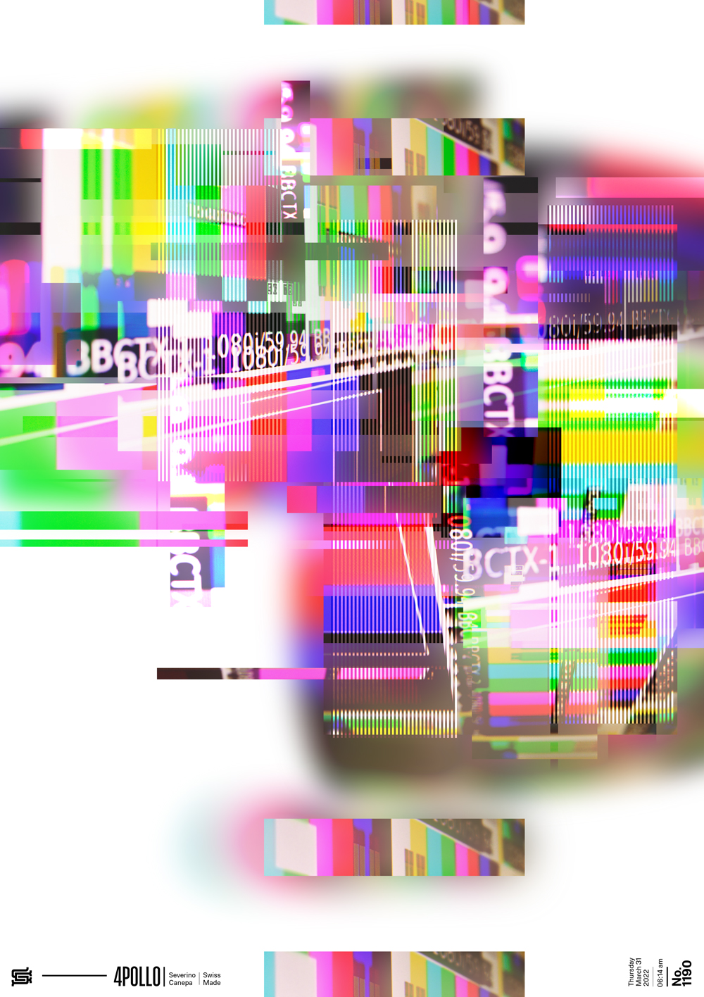 Visual design where I play with glitches in Photoshop