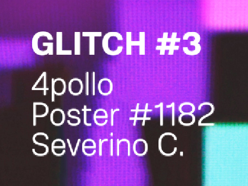 Presentation of the poster creation number 1182 named Glitch 3