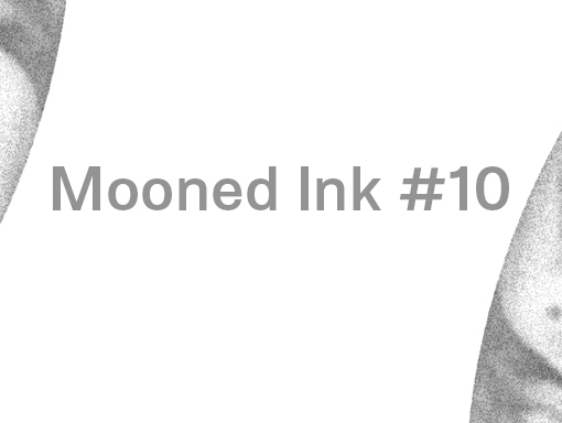 Presentation of an ultra minimalist digital art named Mooned Ink 10