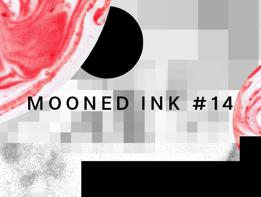 Presentation of the creation number 1174 titled Mooned Ink 14