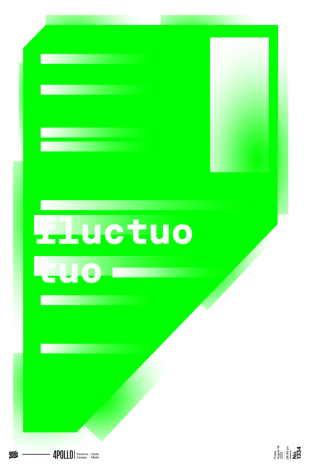 Vector and minimalist digital artwork in green and white color